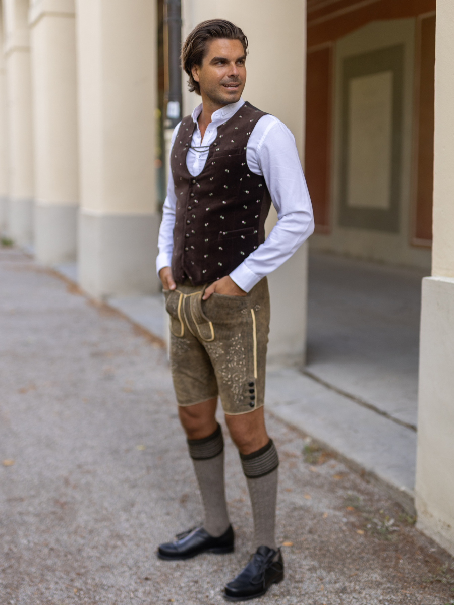 Lederhose Wilder Kaiser Hirsch | Waldgrün