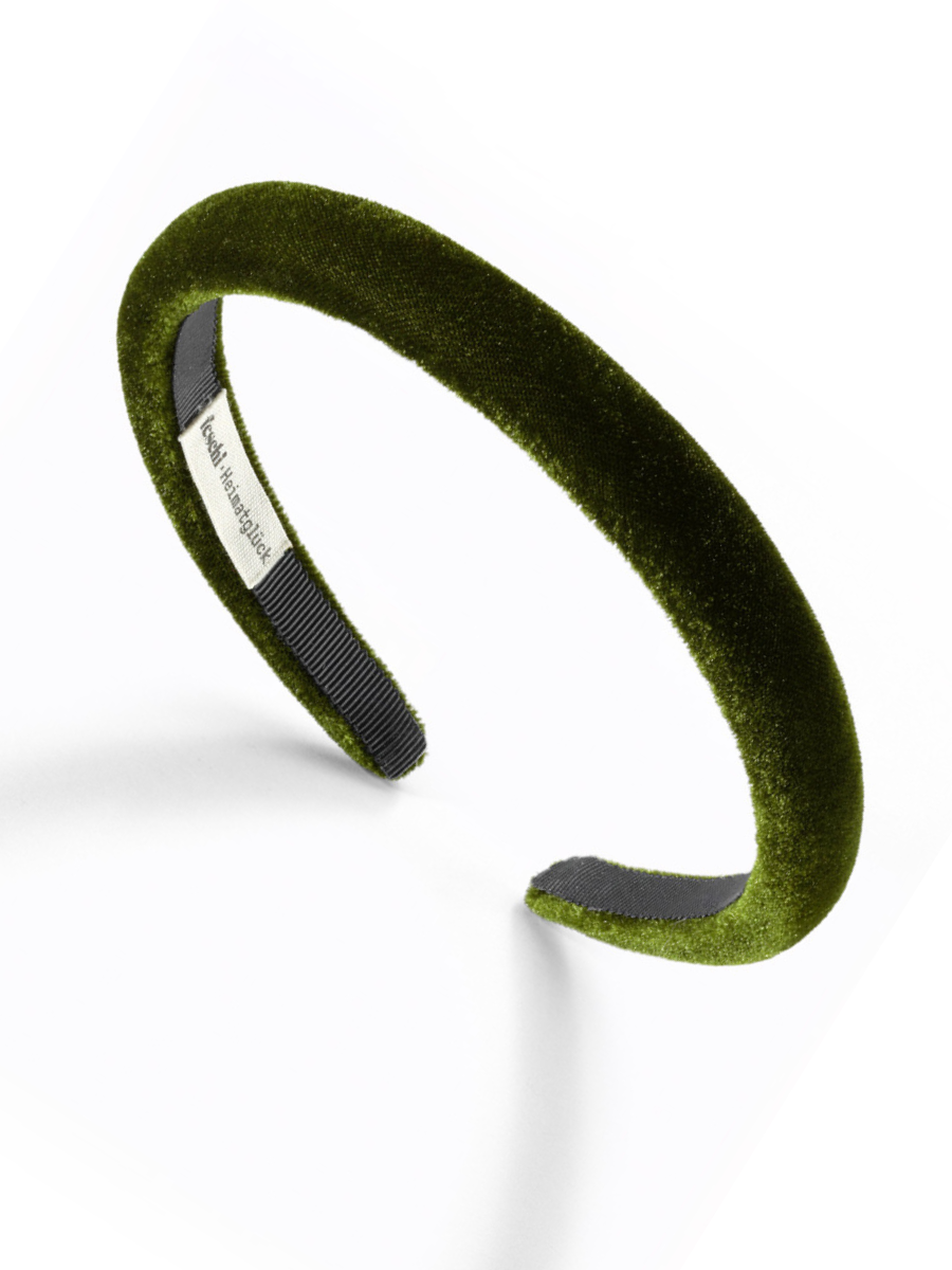Haarreif Samt | Olive