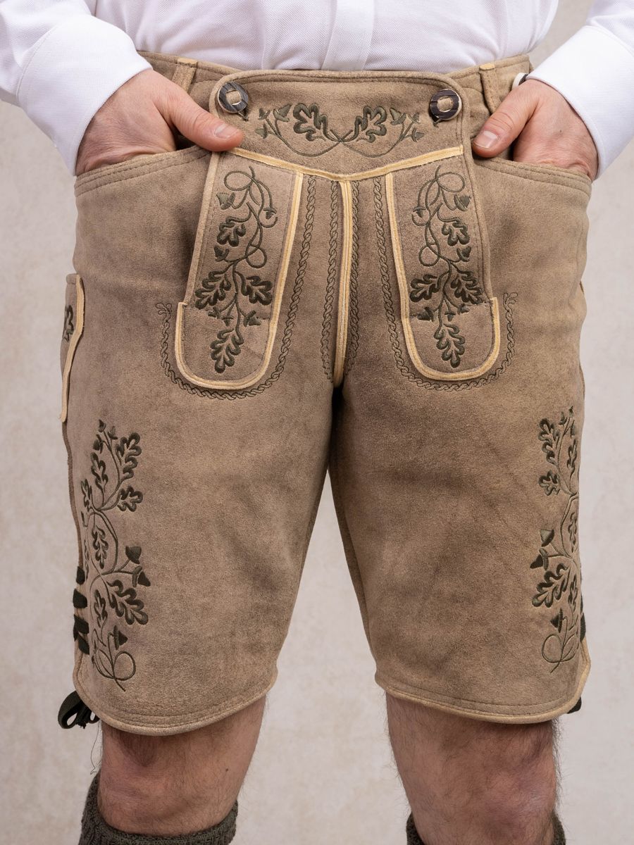 Lederhose Herzogstand Hirsch | Olive