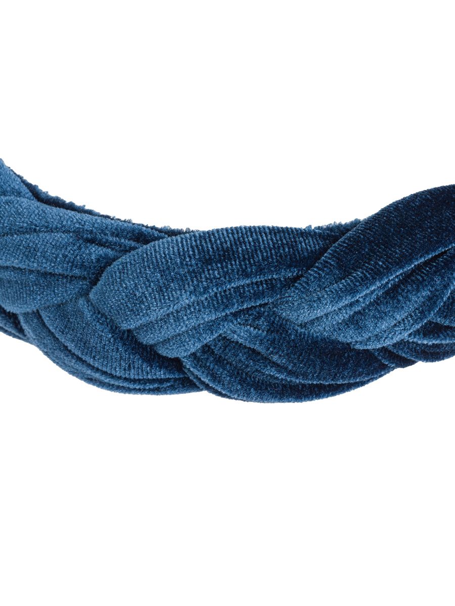 Geflochtener Haarreif Mittelblau