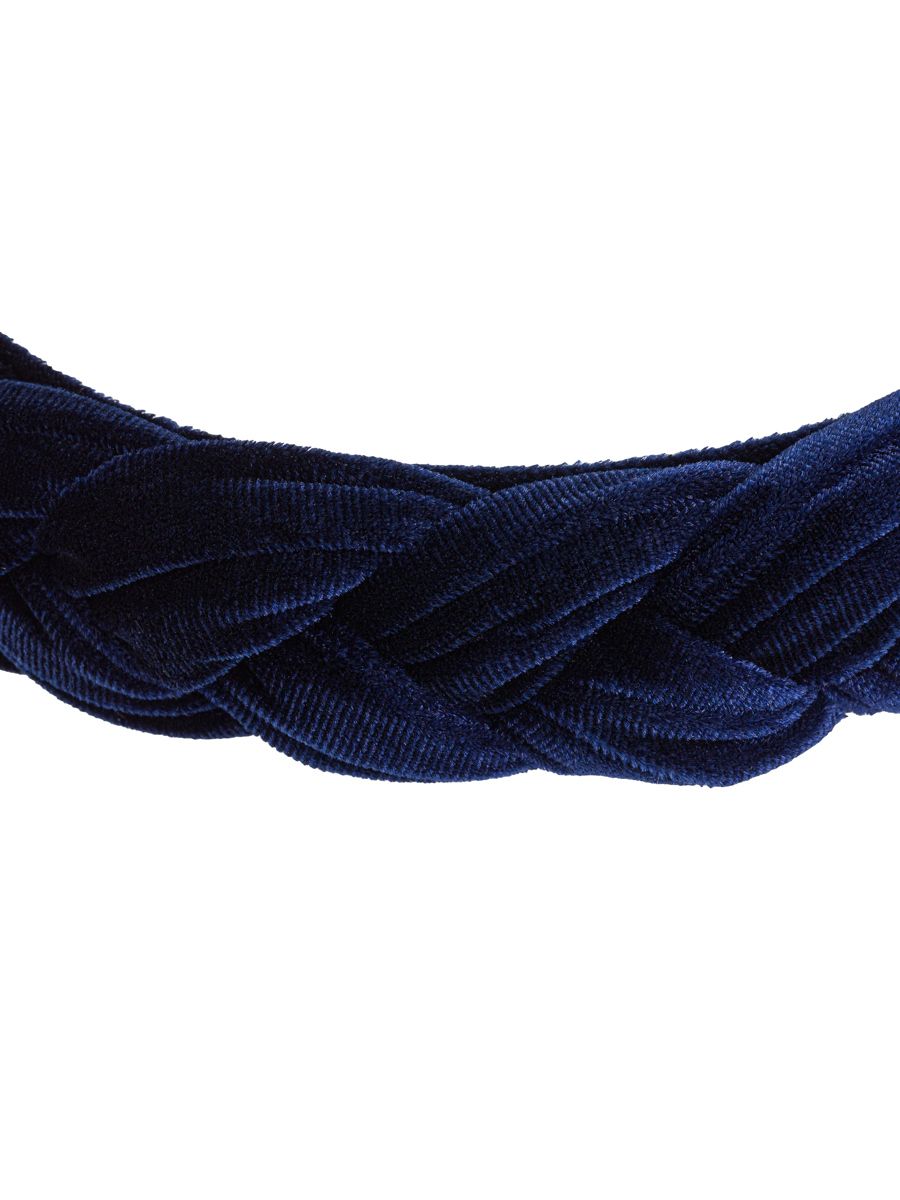 Geflochtener Haarreif Nachtblau