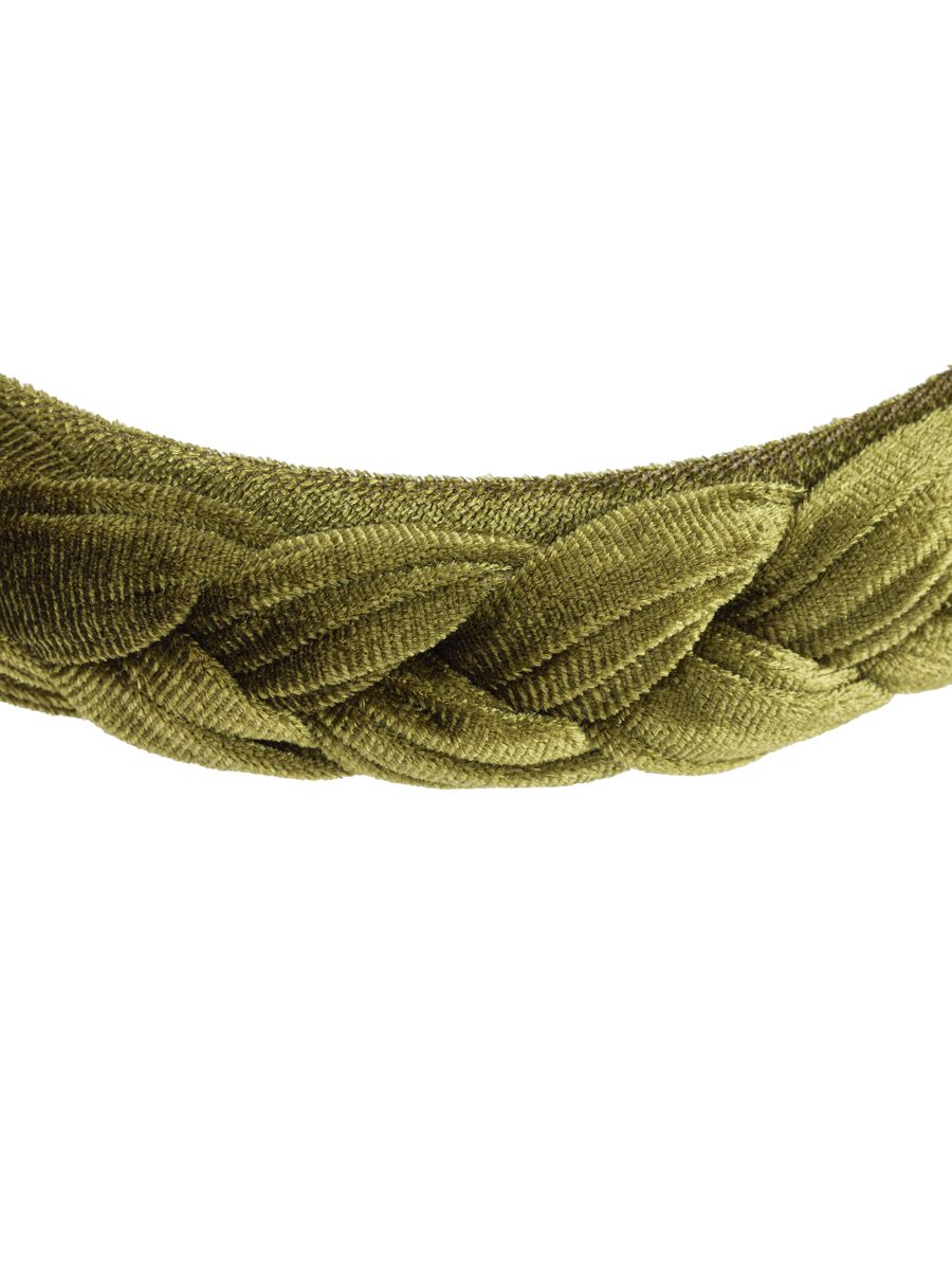 Geflochtener Haarreif olive