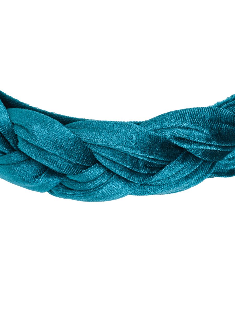 Geflochtener Haarreif Petrol