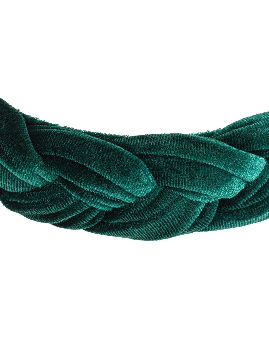 Geflochtener Haarreif Tannengrün