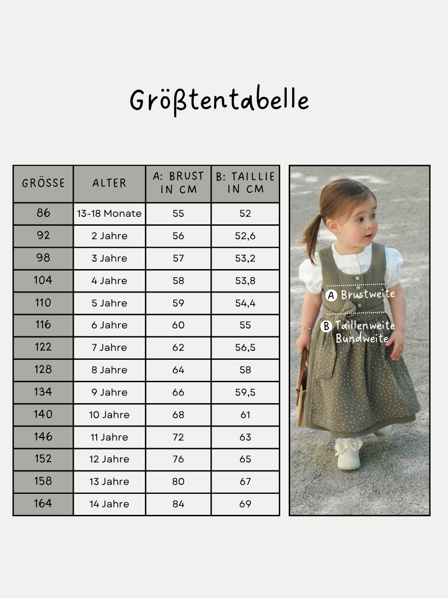 Kinderdirndl Mia | Oliv