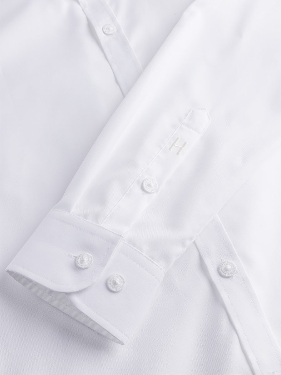 Stehkragenhemd Max | Weiß