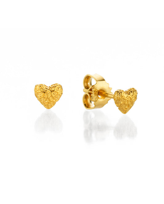 Mini ⁠Heart Stud Rosie Gold
