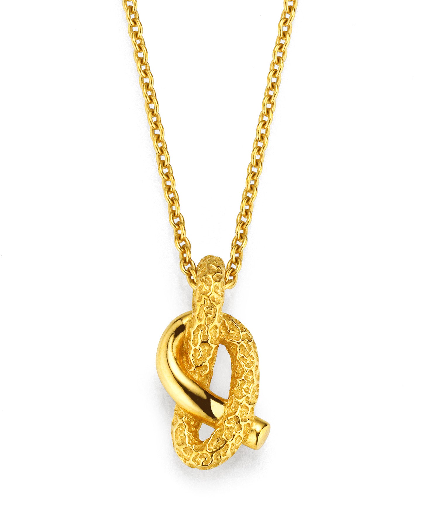 Knoted Necklace Pretzelle Gold