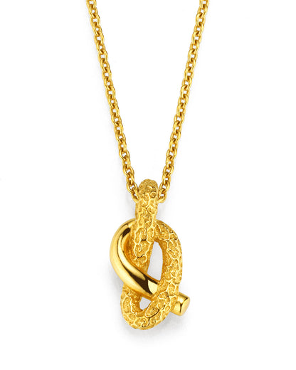 Knoted Necklace Pretzelle Gold