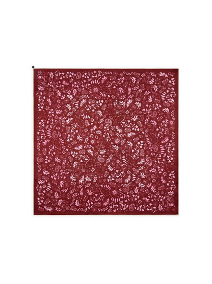 Seidentuch Floral | Rot