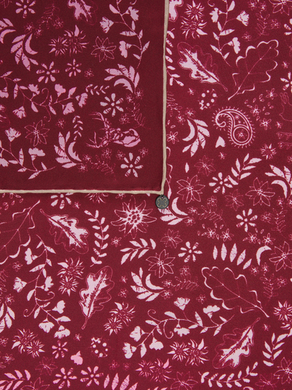 Seidentuch Floral | Rot