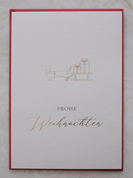 Weihnachtskarte | Dackel