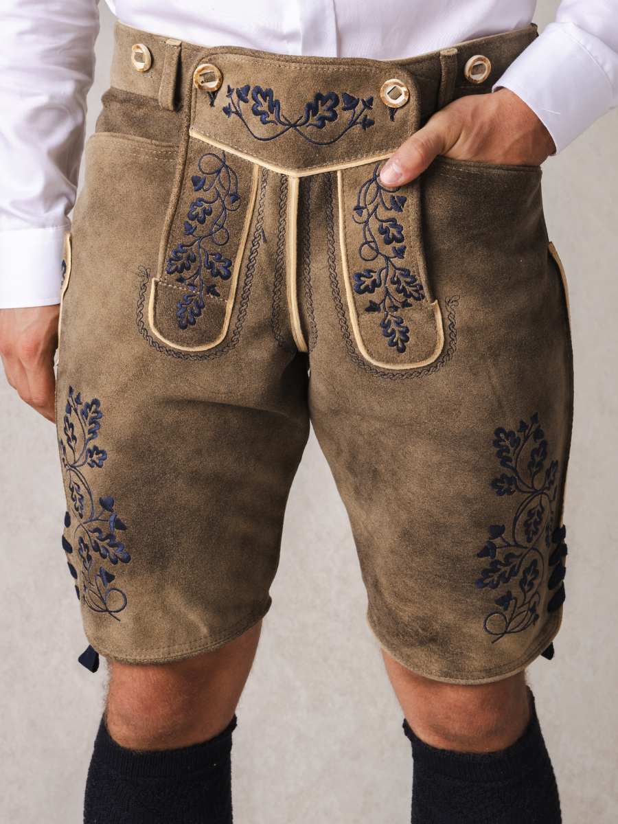 Lederhose Herzogstand Bock | Dunkelblau