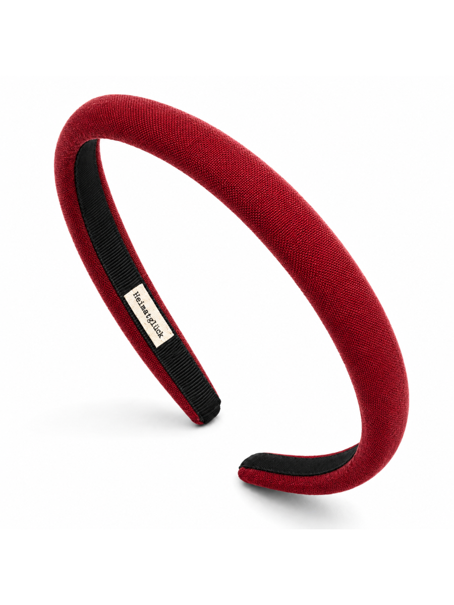 Haarreif Leinen schmal | Rot