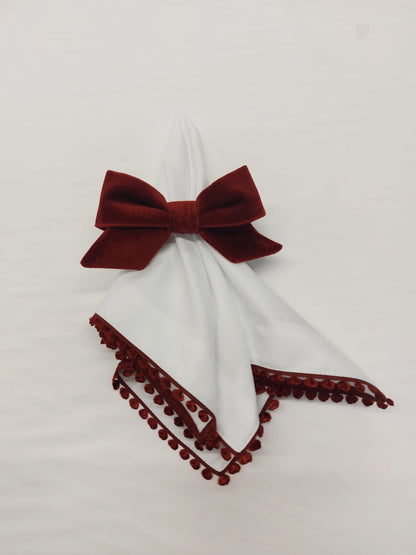 4er-Set Serviettenringe | Bordeaux