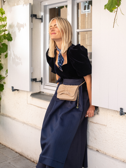 Seidentuch Floral | Blau