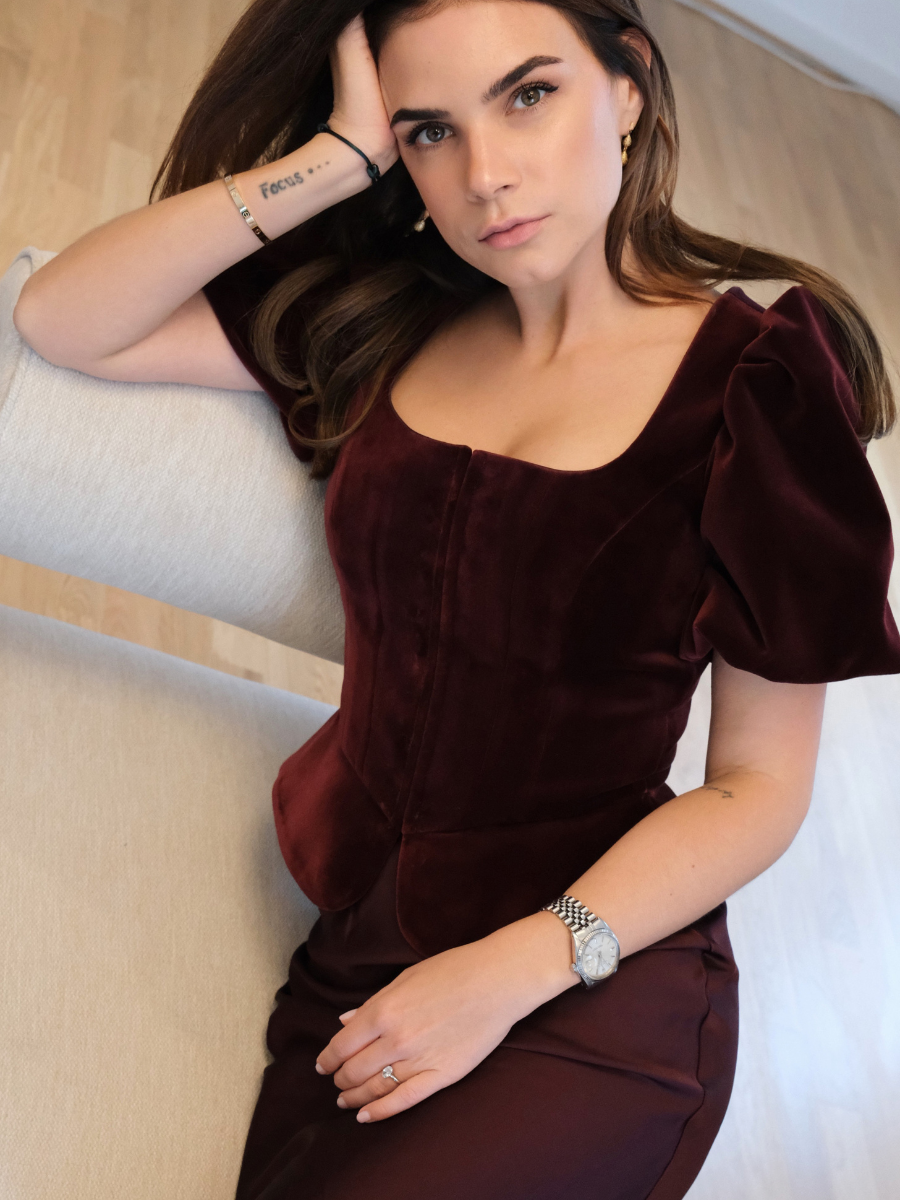 Samtmieder | Dunkelrot