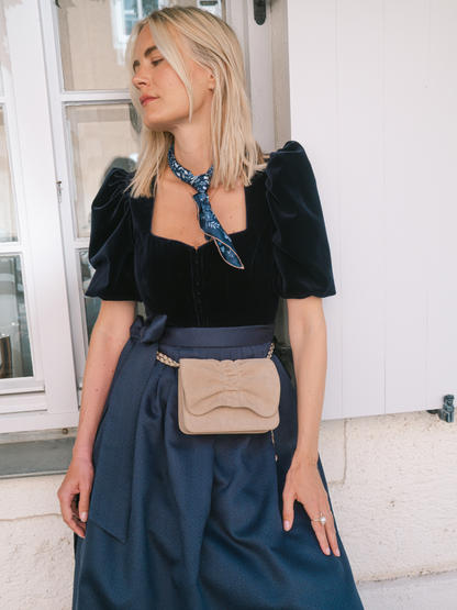 Seidentuch Floral | Blau
