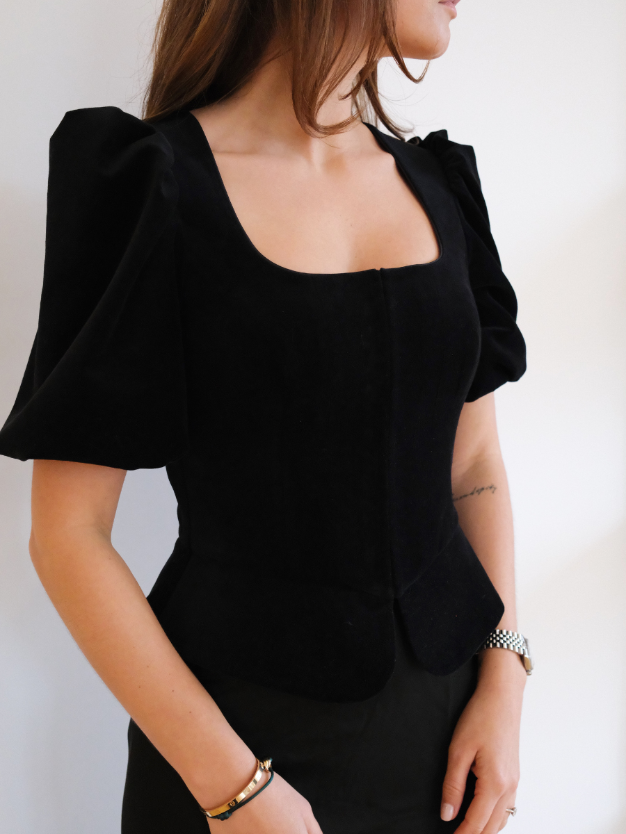 Samtmieder | Schwarz