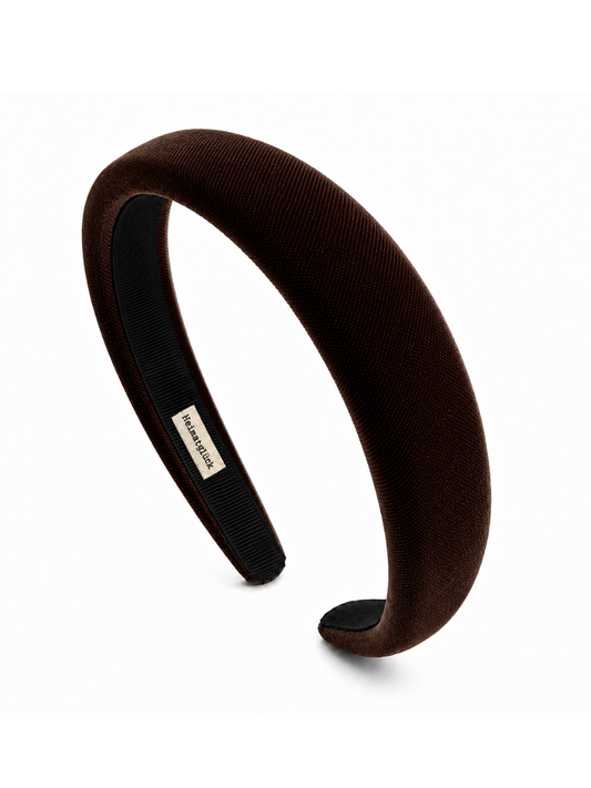 Haarreif Samt breit | Braun