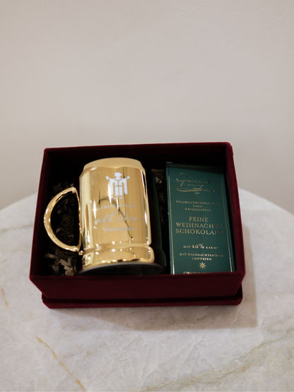 Geschenke-Set Gold-Krug