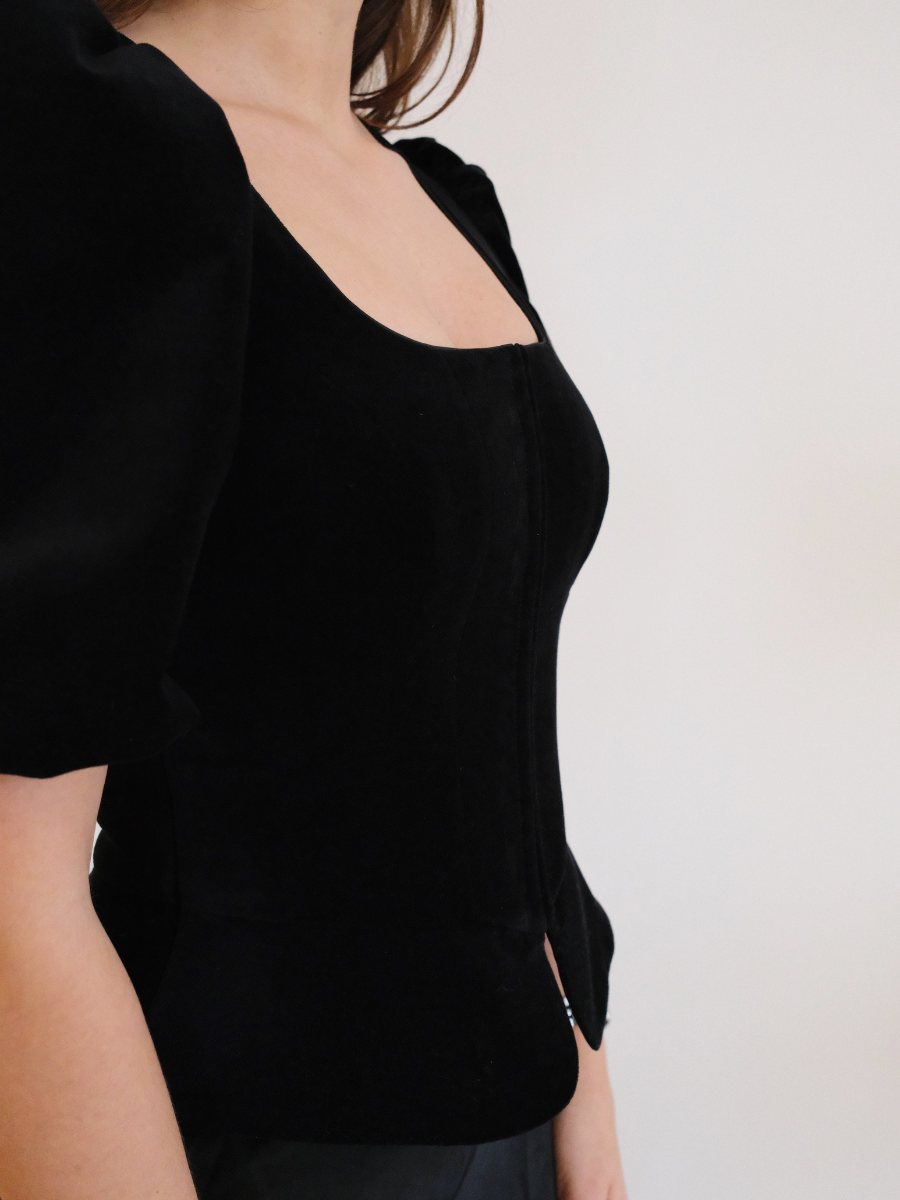 Samtmieder | Schwarz