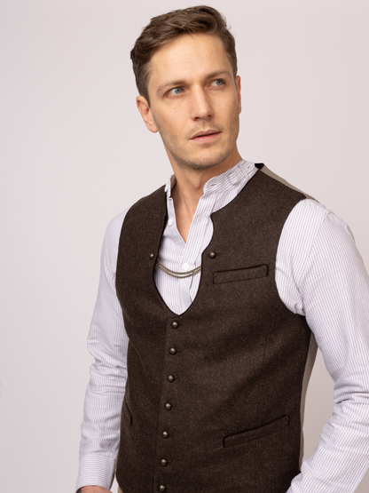 Weste August | Braun