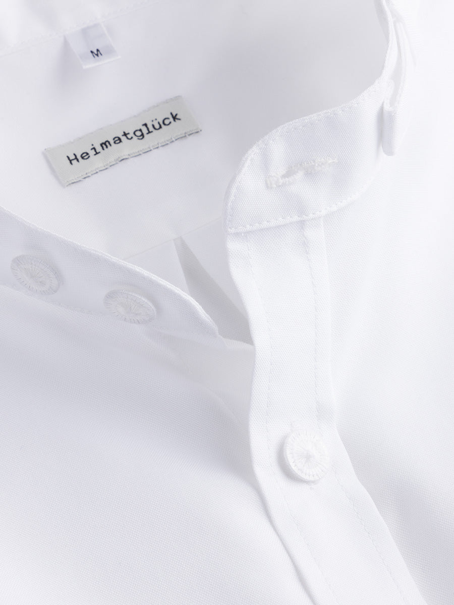 Stehkragenhemd Max | Weiß