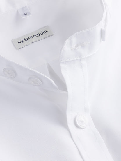 Stehkragenhemd Max | Weiß