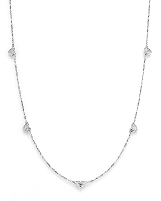 Heart Necklace Rosie Silber