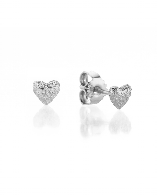 Mini ⁠Heart Stud Rosie Silber